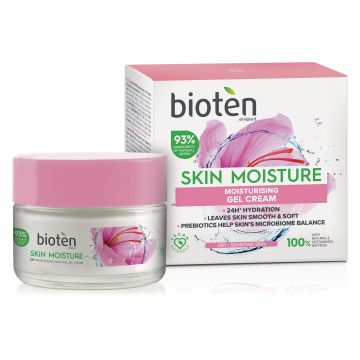 Bioten Skin Moisture Хидратиращ крем за лице с екстракт от шафран за суха и чувствителна кожа х50 мл