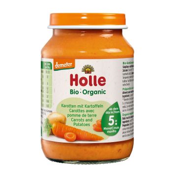 Holle Био пюре моркови и картофи от 5 месечна възраст x190 грама