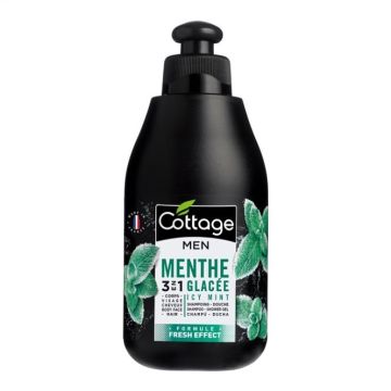 Cottage Men 3в1 Душ-гел за мъже за лице, коса и тяло с аромат на мента x250 мл