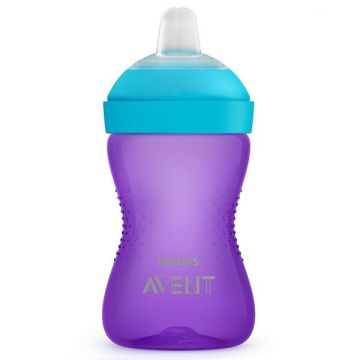 Avent My Grippy Чаша с мек накрайник за деца над 9 месеца, лилава x300 мл