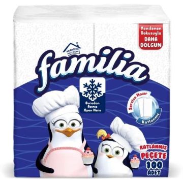 Familia Сгънати салфетки x100 броя