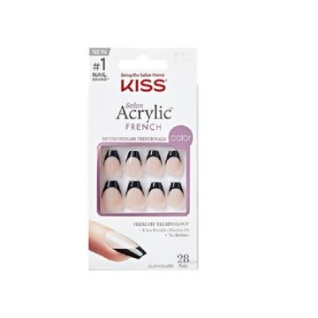 Kiss Acrylic French Изкуствени нокти х28 броя
