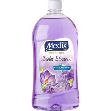 Medix Violet BlossomТечен сапун за ръце с виолетов цвят - пълнител х800 мл