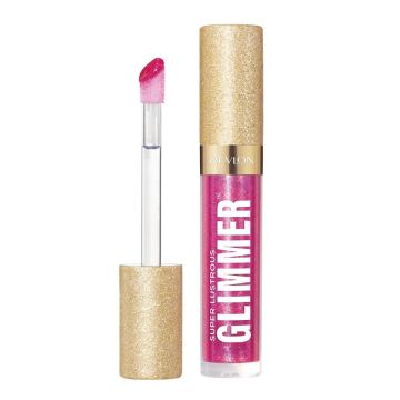 Revlon Super Lustrous Glimmer Гланц за устни с растителен блясък и перли х3,8 мл, цвят 009 Razz Beamy