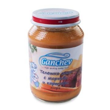 Ganchev Пюре телешко месо с моркови и картофи над 4 месечна възраст x190 гарма