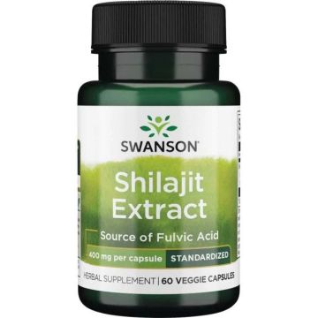 Стандартизиран шилажит екстракт (мумио) 400 мг х60 веге капсули Swanson