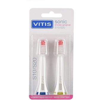 Vitis Sonic Сменяема глава Medium/Gingival за ултразвукова четка за зъби Vitis Sonic S10/S20 x2 броя