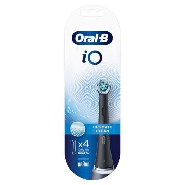 Oral-B iO Накрайник за електрическа четка за зъби Ultimate Clean x4 броя, Black