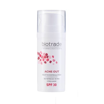 Biotrade Acne Out Възстановяващ крем за лице за червени петна след акне SPF30 x30 мл