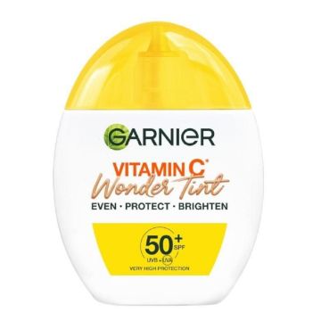 Garnier Vitamin C Wonder Tint Дневен тониращ флуид за лице с 5% глицерин, ниацинамид и витамин C SPF50+ x40 мл, Medium