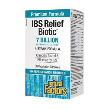 IBS Relief Biotic Мултипробиотик 4 щама, 7 млрд. активни пробиотици x30 капсули Natural Factors