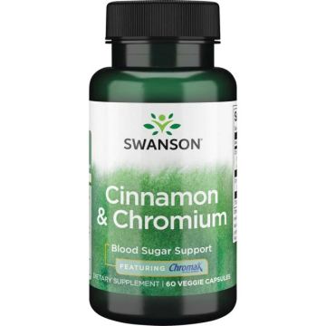 Канела и Хром Chromax х60 веге капсули Swanson