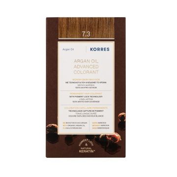 Korres Argan Oil Безамонячна боя за коса с арганово масло, цвят 7.3