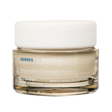 Korres White Pine Нощен крем за лице с бял бор при менопауза x40 мл
