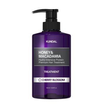Kundal Honey & Macadamia Интензивно хидратираща и подхранваща протеинова терапия за третирана и увредена коса с череша х500 мл