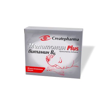 Мелатонин plus витамин В6 x30 меки желатинови капсули Createpharma