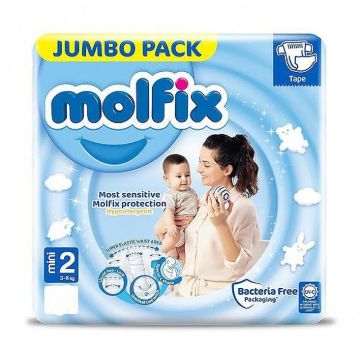 Molfix 2 Mini Пелени за бебета 3-6 кг х80 броя