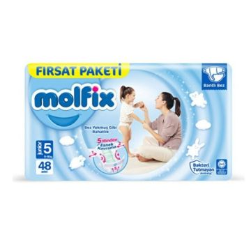 Molfix 5 Junior Пелени за деца от 7 до 18 кг х48 броя