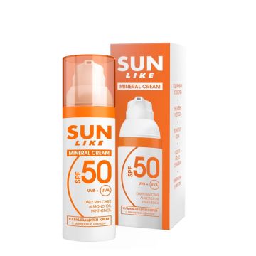 Sun Like Mineral Слънцезащитен крем лице SPF50 х50 мл