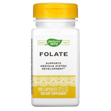 Фолат 800 µg х100 капсули Nature's Way