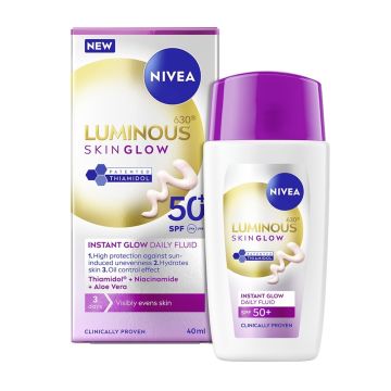 Nivea Luminous Skin Glow Дневен флуид за лице SPF50+ х40 мл