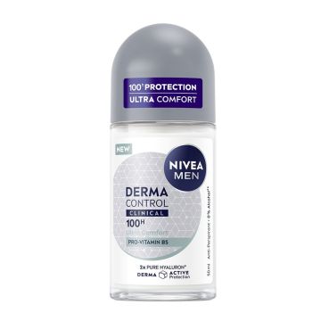 Nivea Men Derma Control Clinical Део рол-он проти изпотяване за мъже х50 мл