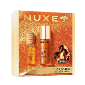 Nuxe The Infinity Glow Комплект мултифункционално сухо рол-он масло и медена грижа за устни