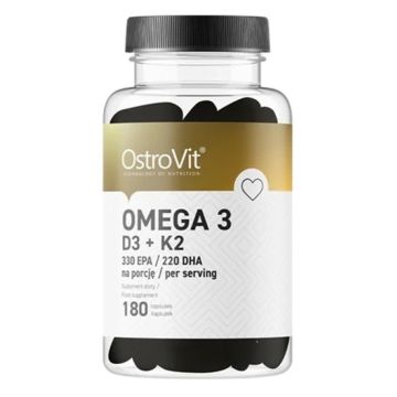 Омега 3 с D3 + K2 х180 гел капсули OstroVit