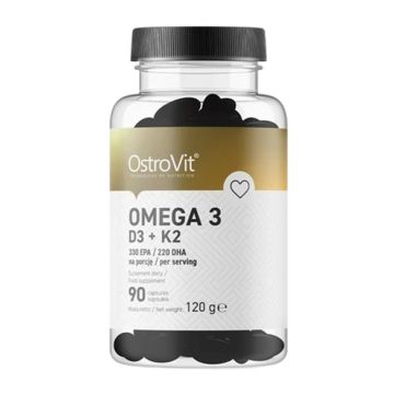 Омега 3 с D3 + K2 х90 гел капсули OstroVit