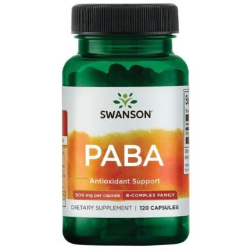 PABA 500 мг х120 капсули Swanson