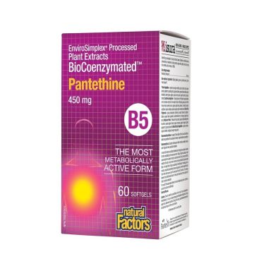 Pantethine BioCoenzymated Витамин В5 450 mg х60 софтгел капсули Natural Factors