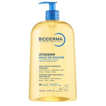 Bioderma Atoderm Душ олио за 24-часова хидратация за суха, много суха и атопична кожа x1000 мл