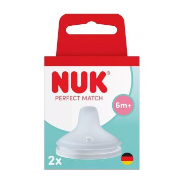 Nuk Perfect Match Силиконов накрайник за сок за деца над 6 месеца х2 броя
