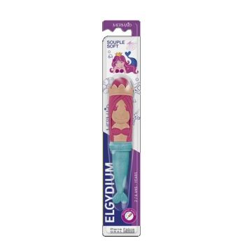 Elgydium Kids Детска четка за зъби Русалка, 2-6 години - Soft