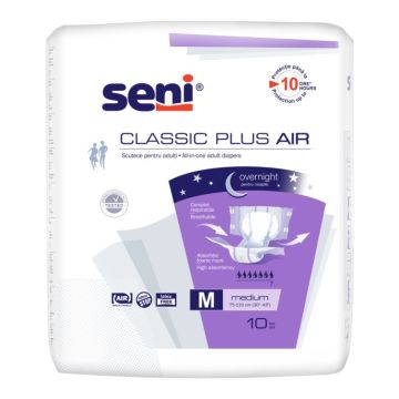 Seni Classic Plus Air Пелени за възрастни M 7 капки х10 броя