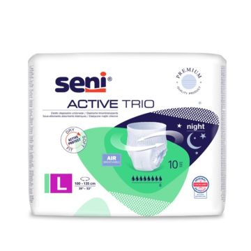 Seni Active Trio Абсорбиращи гащи за възрастни, размер L х10 броя