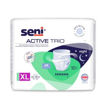 Seni Active Trio Абсорбиращи гащи за възрастни, размер XL х10 броя