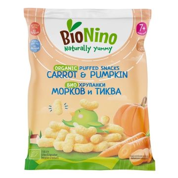 Bionino Био снакс морков и тиква за деца от 7-ия месец х15 грама