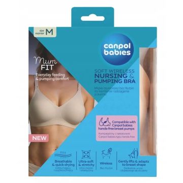 Canpol babies MumFIT Сутиен за кърмене, размер М, бежов