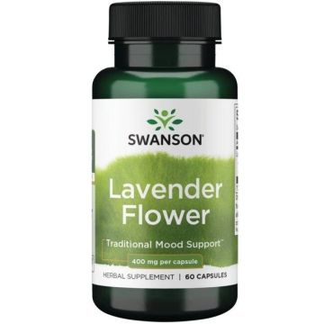 Лавандулов цвят 400 мг х60 капсули Swanson