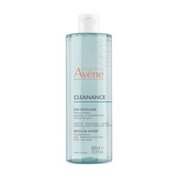 Avene Cleanance Почистваща мицеларна вода за лице за мазна кожа x400 мл
