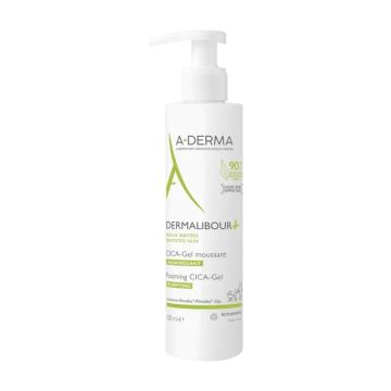 A-derma Dermalibour+Cica Пенещ се гел за раздразнена и зачервена кожа x200 мл