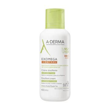 A-Derma Exomega Control Емолиентен крем против разчесване за суха кожа, склонна към атопия x400 мл