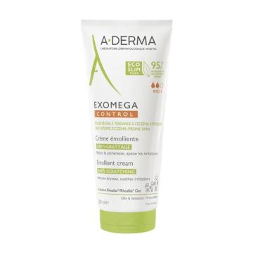 A-Derma Exomega Control Емолиентен крем за суха кожа, склонна към атопична екзема срещу разчесване x200 мл