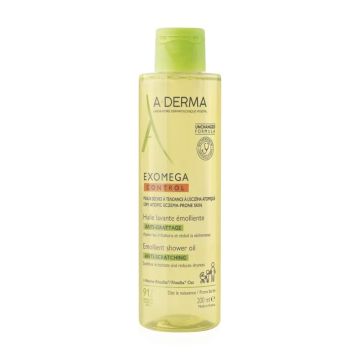 A-Derma Exomega Control Емолиентно душ олио за лице и тяло срещу разчесване x200 мл