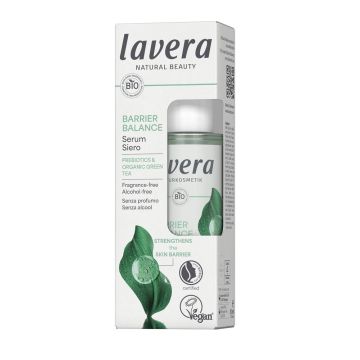 Lavera Barrier Balance Серум за лице с пребиотици и био зелен чай х30 мл