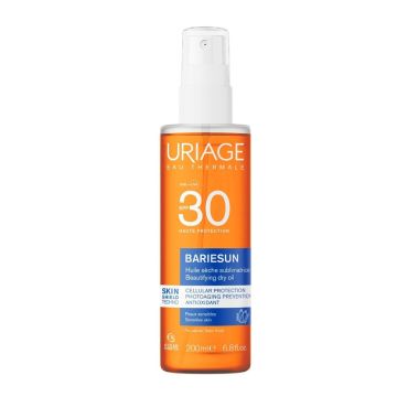 Uriage Bariesun Разкрасяващо сухо олио за тяло и коса SPF30 х200 мл