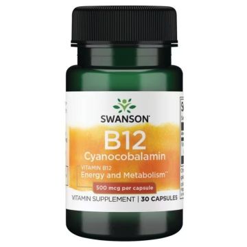 Витамин B12 500 мкг х30 капсули Swanson
