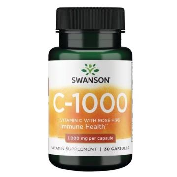Витамин С с шипка 1000 мг х30 капсули Swanson