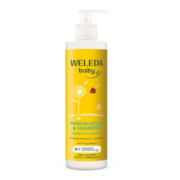 Weleda Baby Измиващ лосион и шампоан за коса и тяло х400 мл